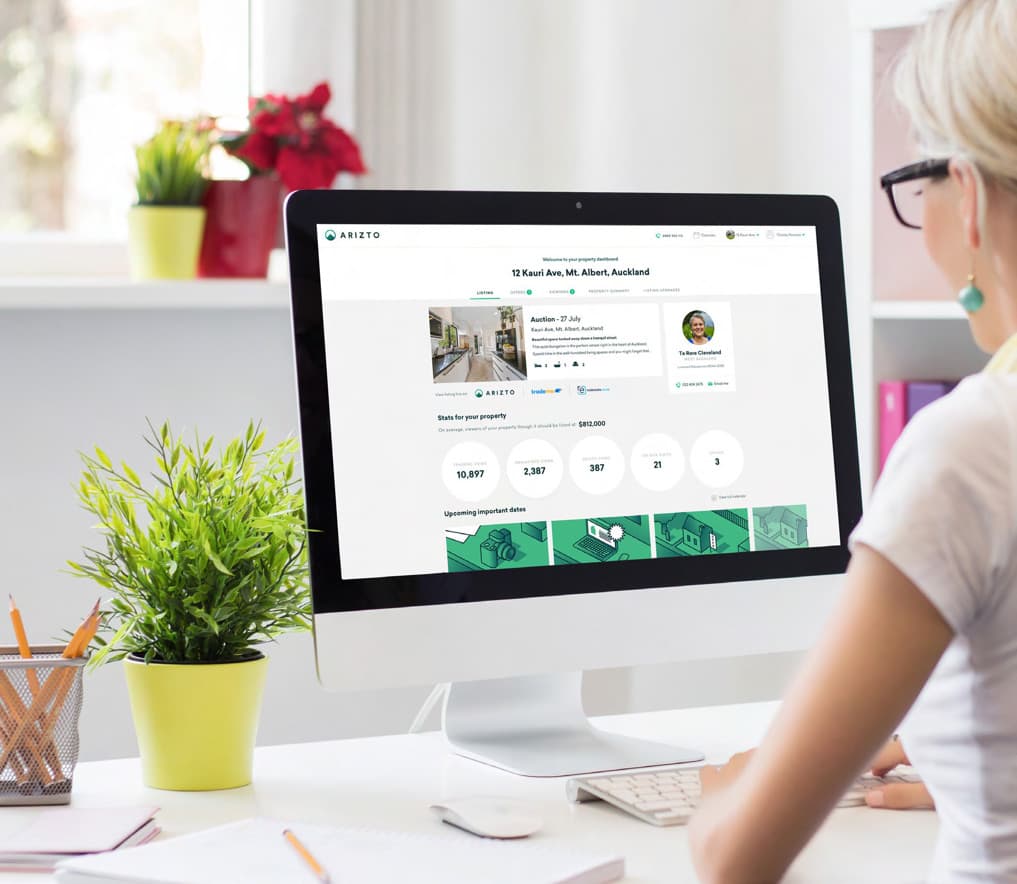 The Arizto seller dashboard showing live listing activity